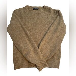 Puritan 70% Wool Men's Crewneck Tan Sweater